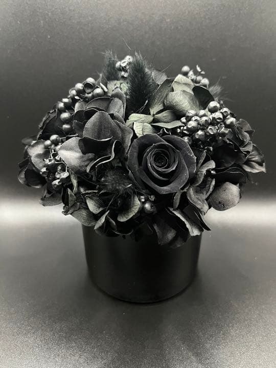 プリザーブドフラワー　catsシリーズM　－kuro(黒)－