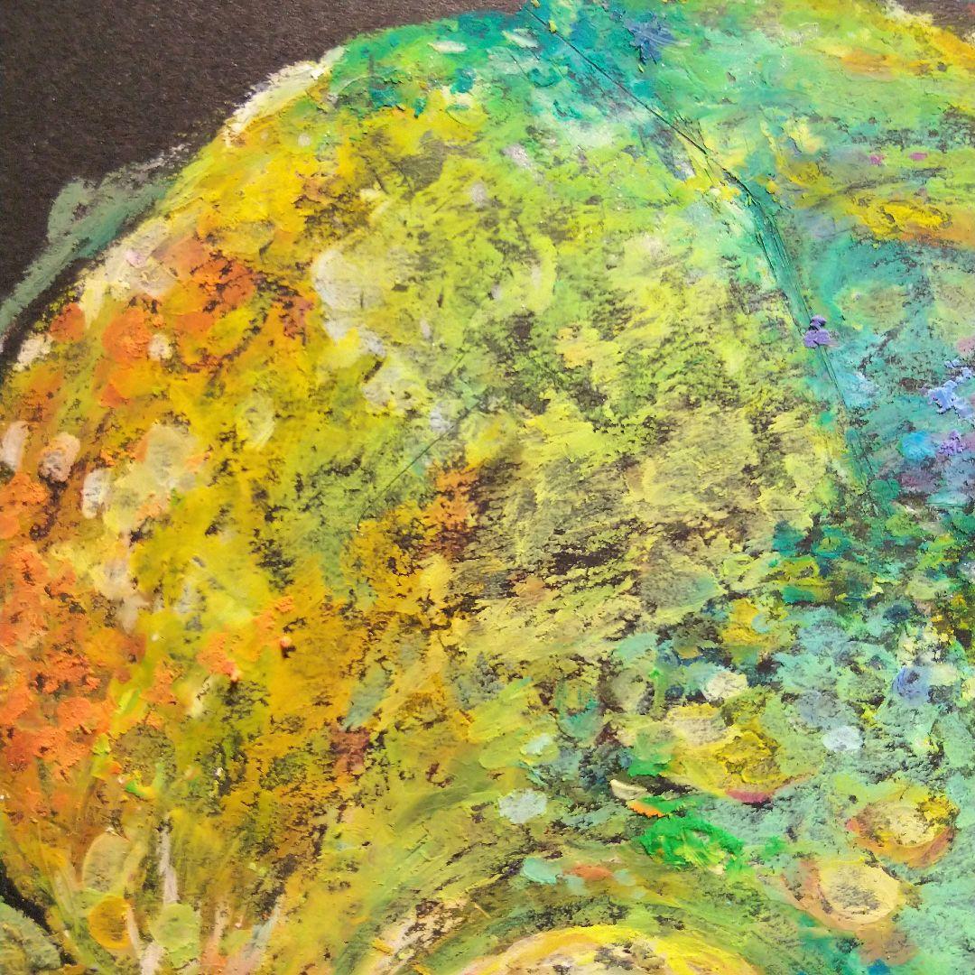 蛙 カエル 原画 アート 絵画 画家 インテリア ハンドメイド イラスト 緑