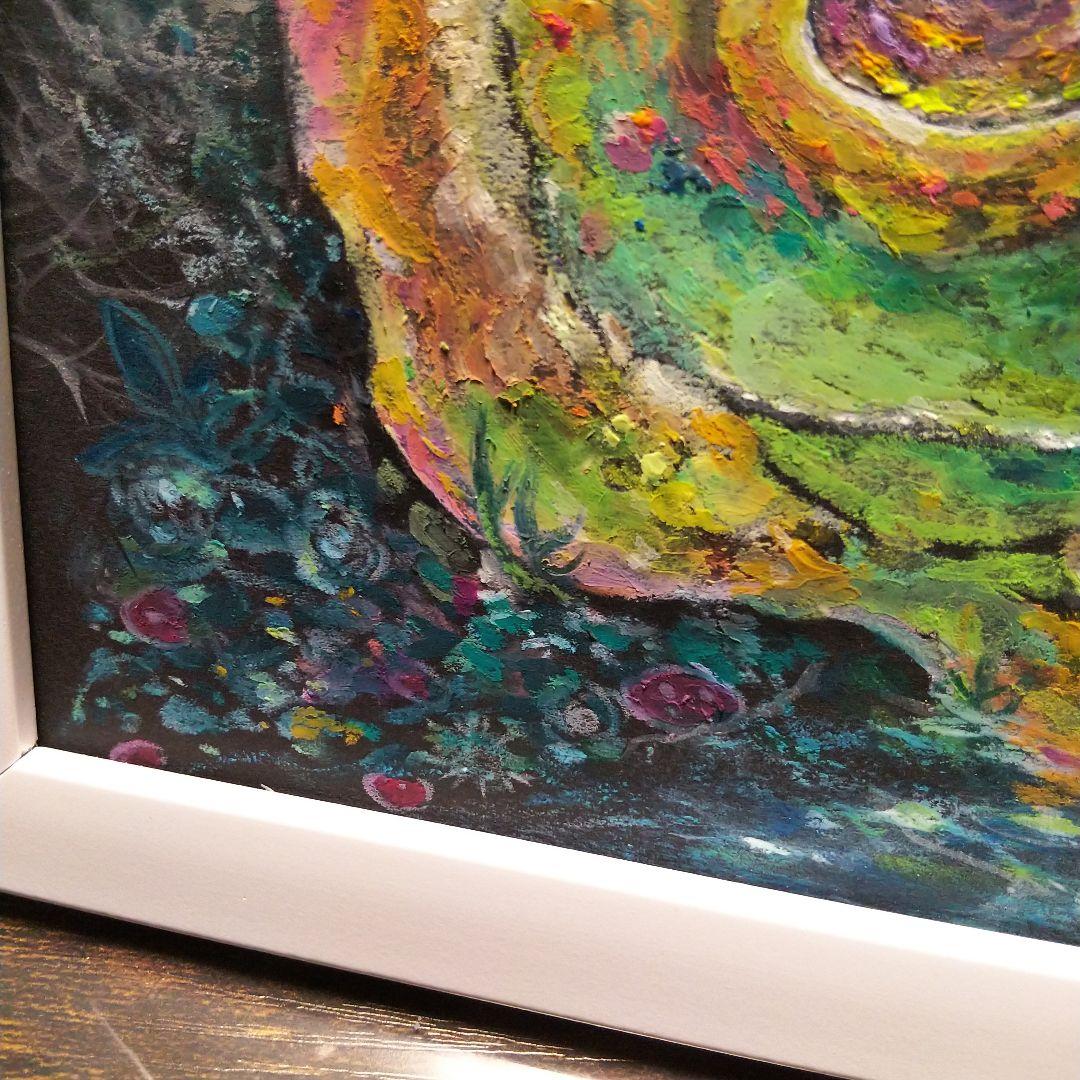蛙 カエル 原画 アート 絵画 画家 インテリア ハンドメイド イラスト 緑