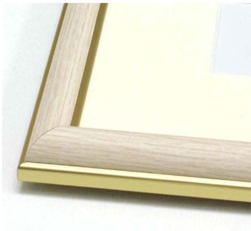 透明水彩画　原画　「湖畔の桜」額縁付き　SMサイズ　風景画