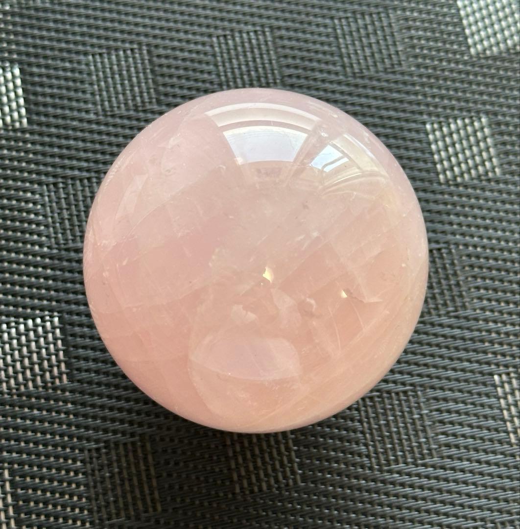 ローズクォーツ　スフィア　クリスタル　パワーストーン　幸運　開運　直径7cm