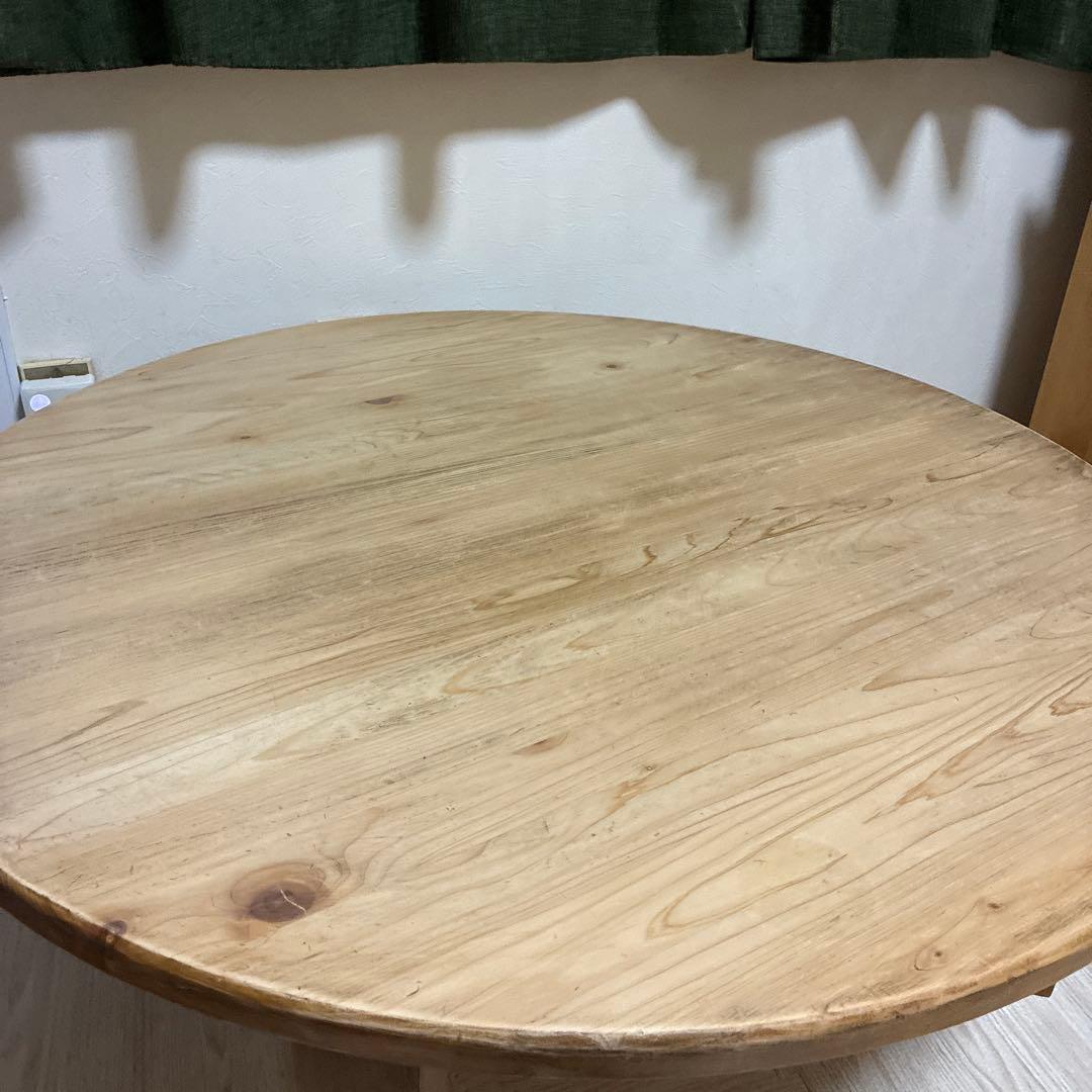 天然木　無垢　円卓　座卓