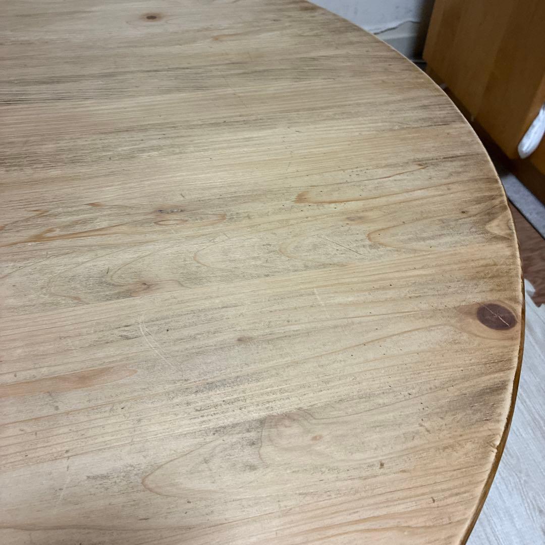 天然木　無垢　円卓　座卓