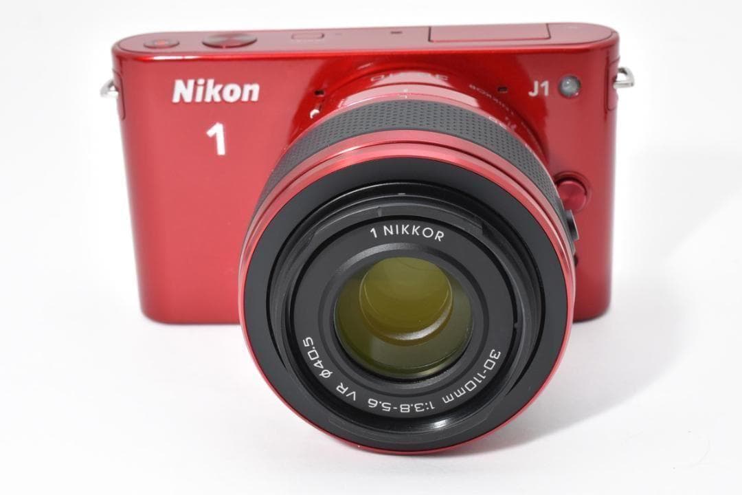 【極上品】ショット数1634回！ Nikon 1 J1 レッド 望遠レンズセット