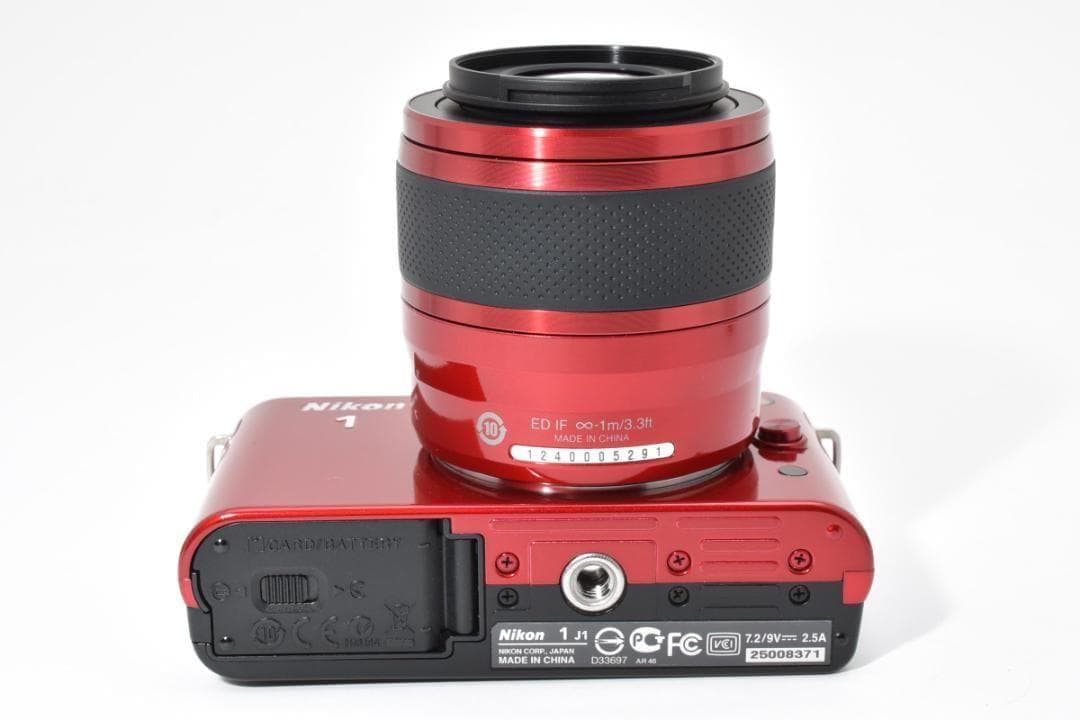 【極上品】ショット数1634回！ Nikon 1 J1 レッド 望遠レンズセット