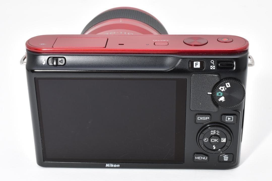 【極上品】ショット数1634回！ Nikon 1 J1 レッド 望遠レンズセット