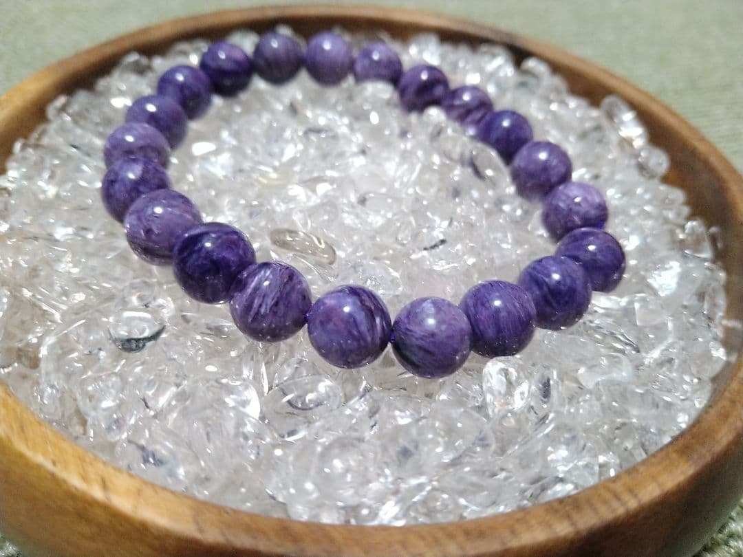 (美品)　チャロアイト(2A)　パワーストーンブレスレット