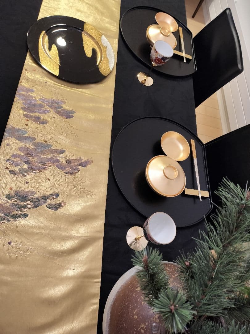 A345★高級‼️作家帯‼️袋帯テーブルランナー2ｍ6cm