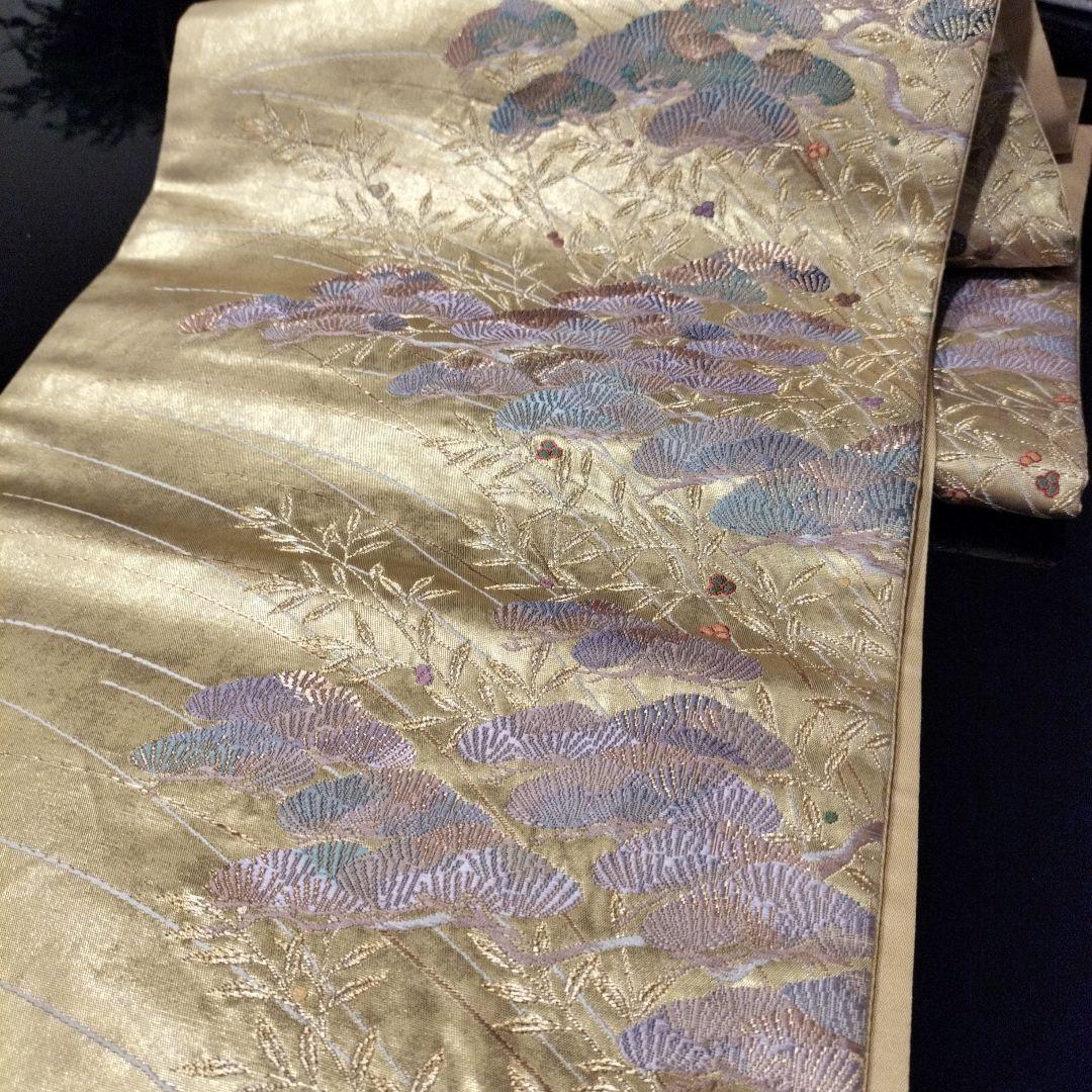 A345★高級‼️作家帯‼️袋帯テーブルランナー2ｍ6cm