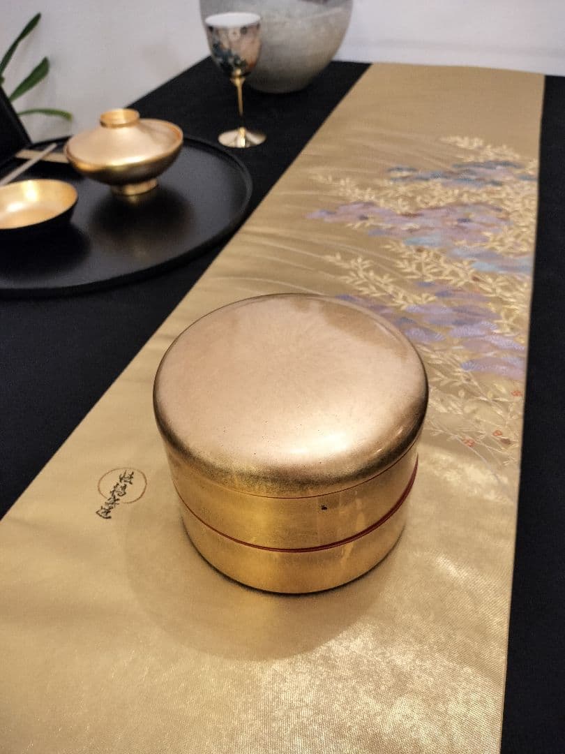 A345★高級‼️作家帯‼️袋帯テーブルランナー2ｍ6cm