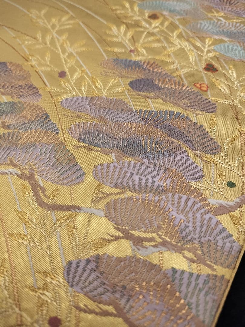 A345★高級‼️作家帯‼️袋帯テーブルランナー2ｍ6cm