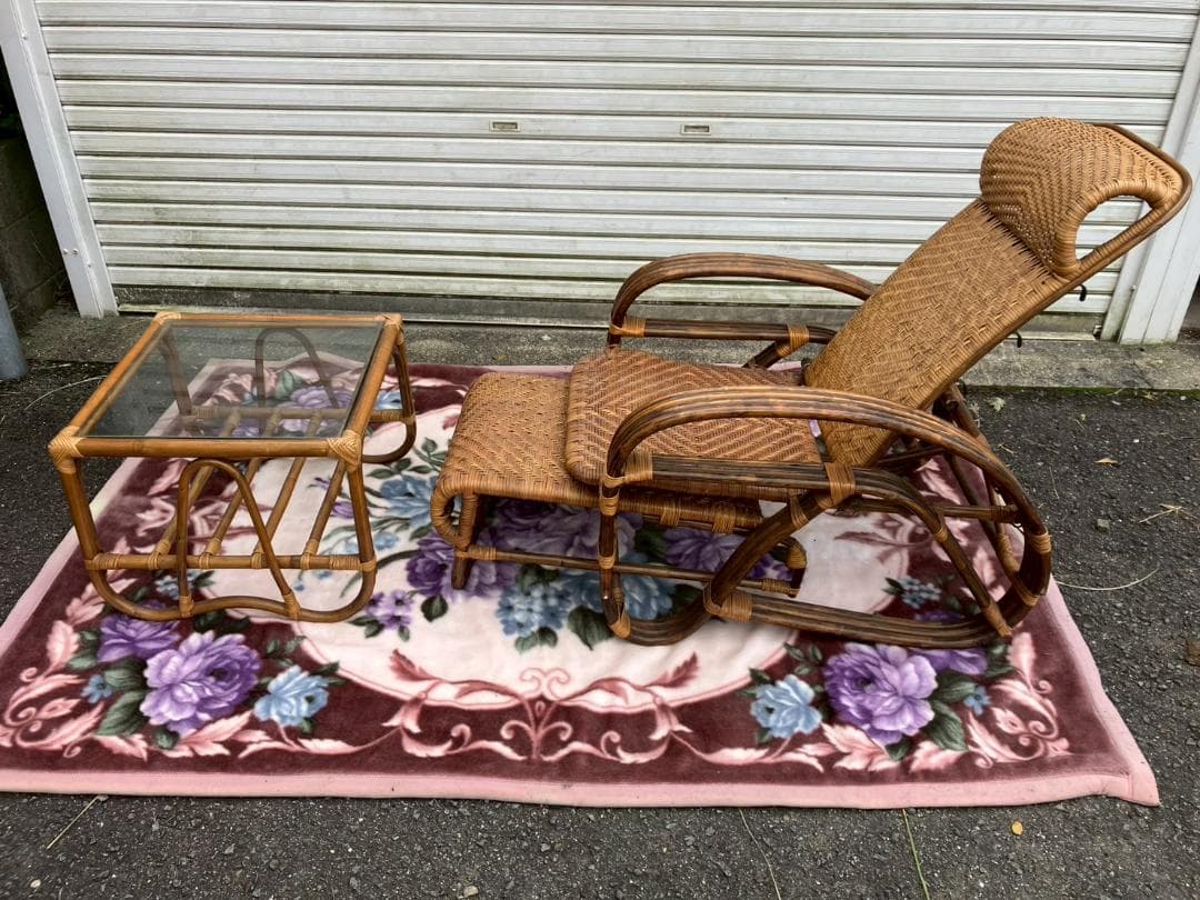 高級藤椅子★ラタン★オットマン★チェア