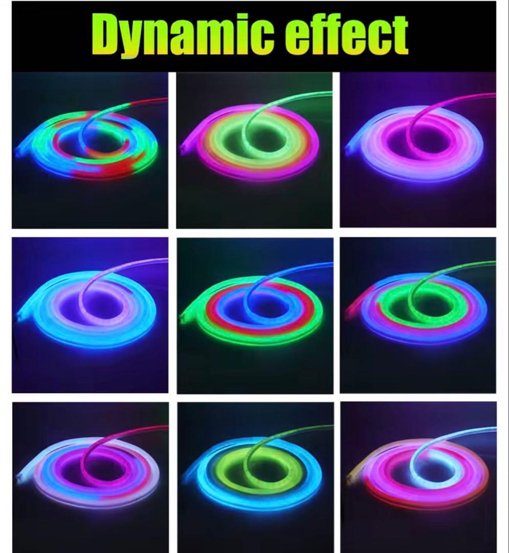 360°発光 RGB ネオンLEDチューブライト 7m Bluetooth操作