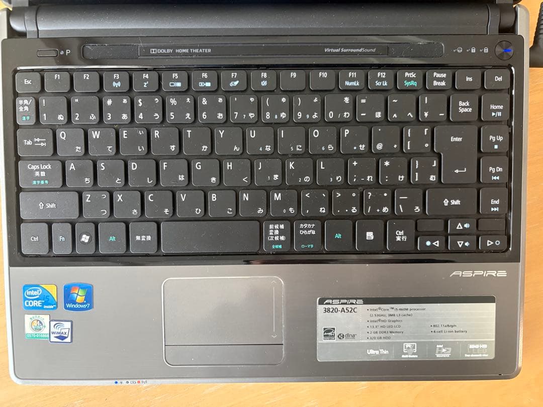 Acer Aspire 3820-A5C ノートPC