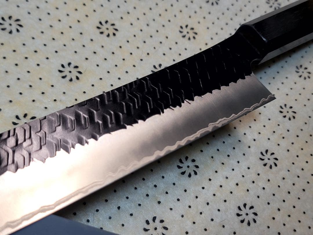 二唐刃物　黒打ち　sg2 先丸筋引き　255mm