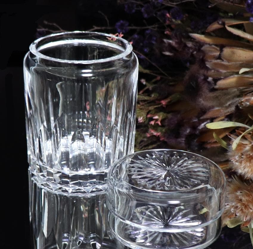 オールド・バカラ 珍品 カッシーノ 大型 蓋物 美品 カット装飾 ボンボニエール