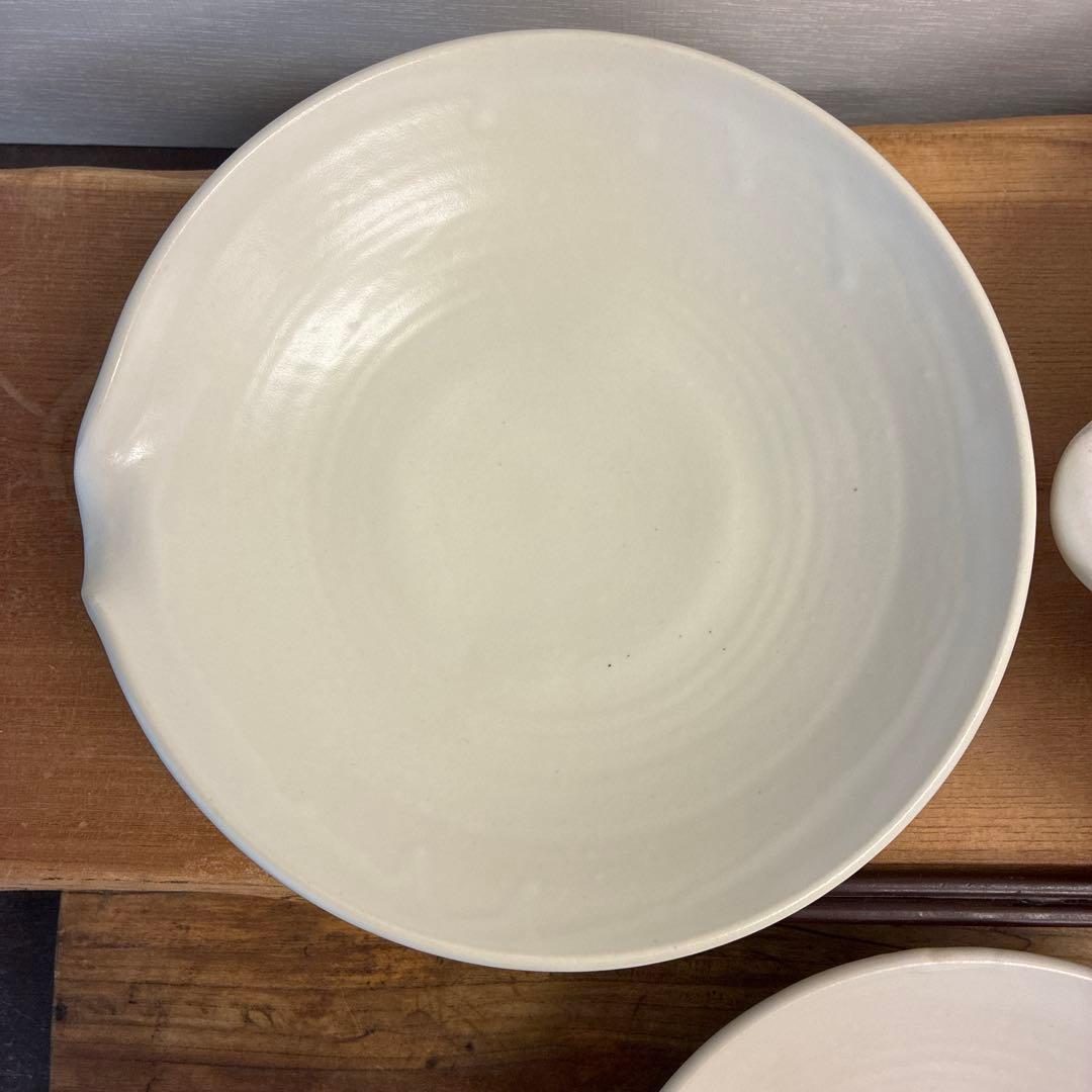 新品　陶器　陶芸作家　不揃い片口鉢3個　463