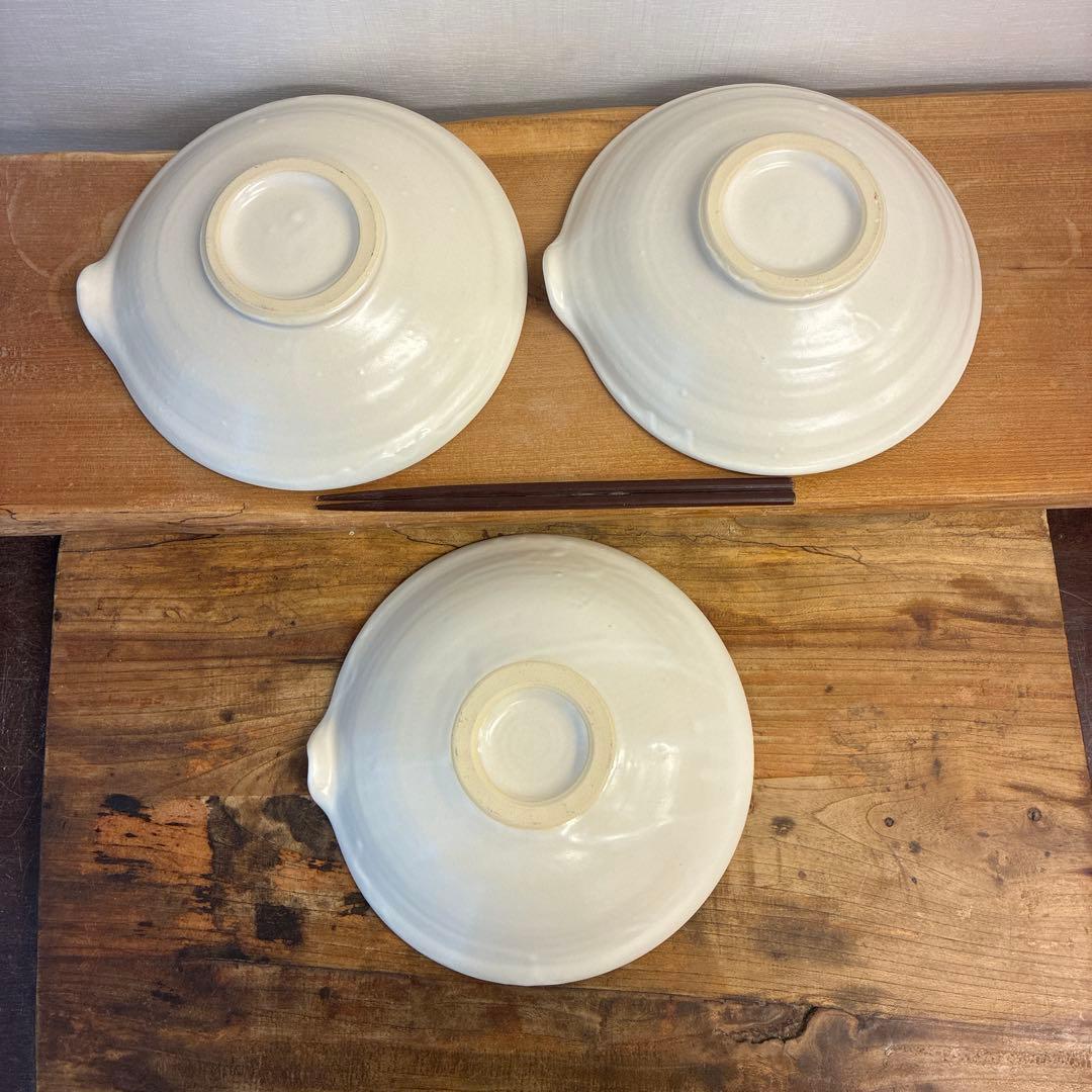 新品　陶器　陶芸作家　不揃い片口鉢3個　463