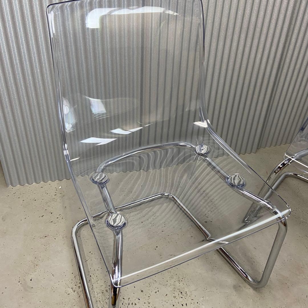 IKEA イケア⭐️TOBIAS トービアス 透明チェア　2脚【5350】