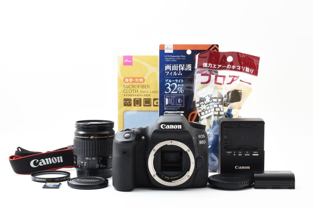 保証付/属品完備/デジタル一眼レフカメラ/Canon EOS 80Dレンズセット