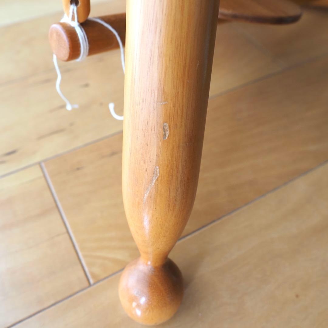 東京手織機 紡ぎ車2 ｜さくら材 オイル仕上げ｜高級紡毛機