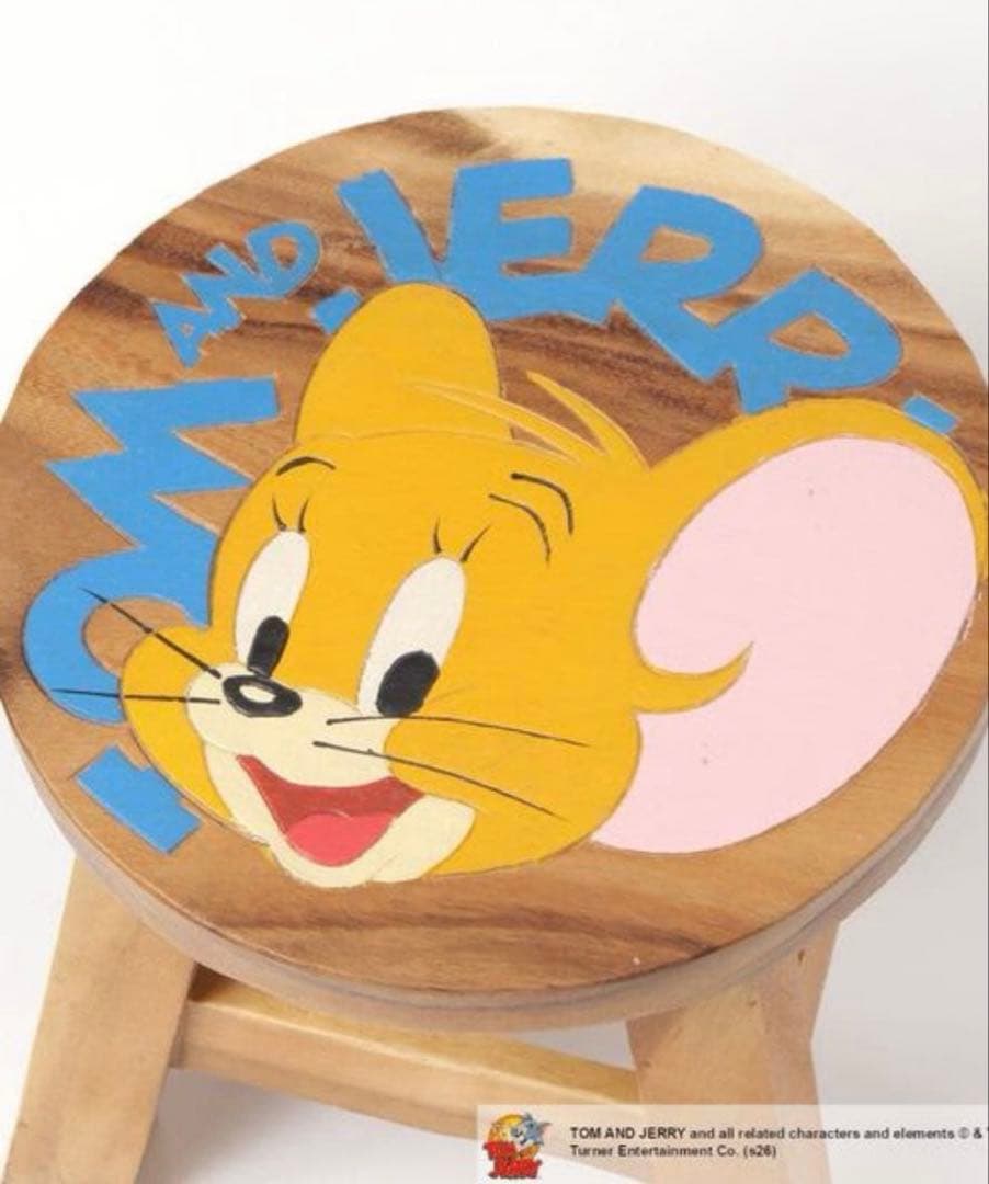 トムとジェリー　コラボウッドスツール　2点セット