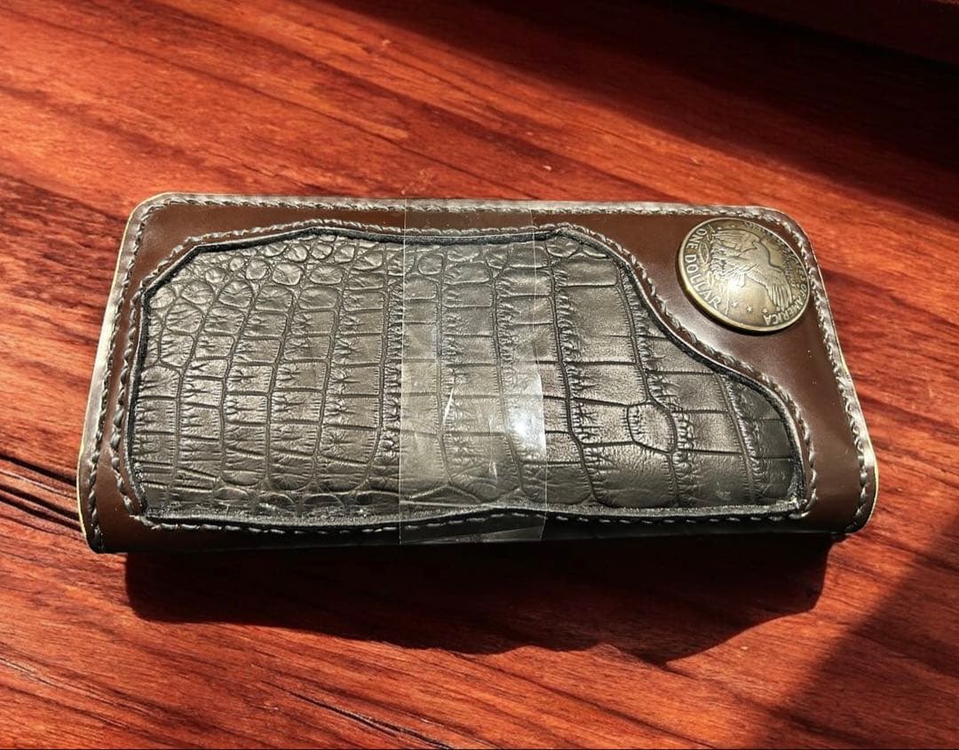 Gravy Leather ライダース ウォレット ボロサス クロコダイル 本革