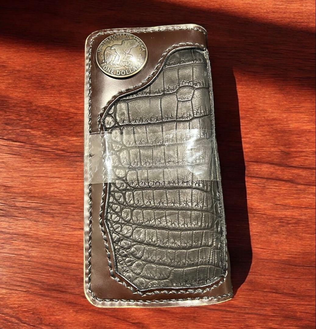 Gravy Leather ライダース ウォレット ボロサス クロコダイル 本革