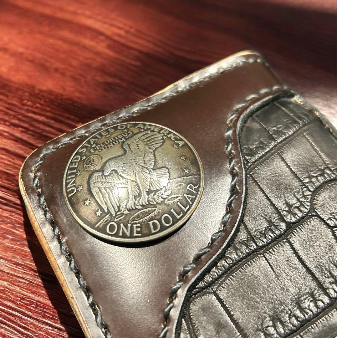Gravy Leather ライダース ウォレット ボロサス クロコダイル 本革