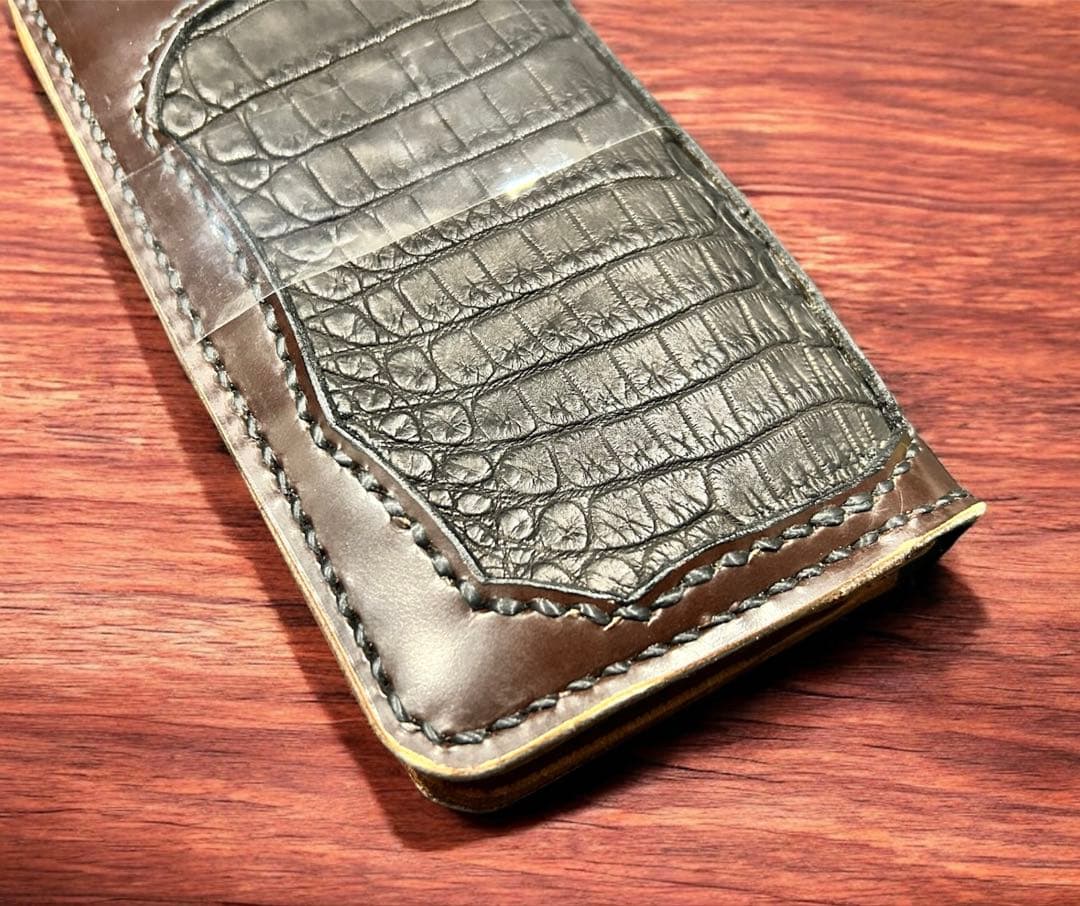 Gravy Leather ライダース ウォレット ボロサス クロコダイル 本革