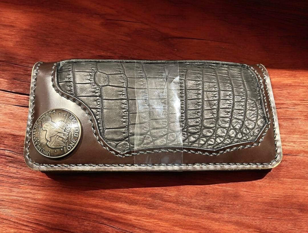 Gravy Leather ライダース ウォレット ボロサス クロコダイル 本革