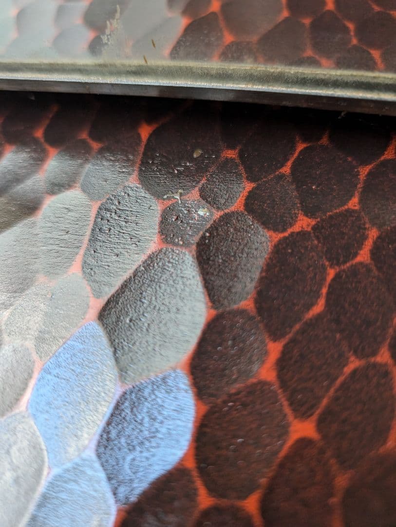 鎌倉彫　花の姿見　鏡台　化粧台　レトロ　ドレッサー　牡丹　漆塗り