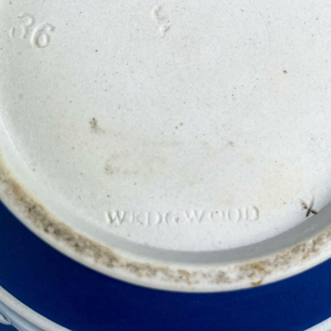 【希少】オールドウェッジウッド ティーポット ジャスパーウェア マットブルー