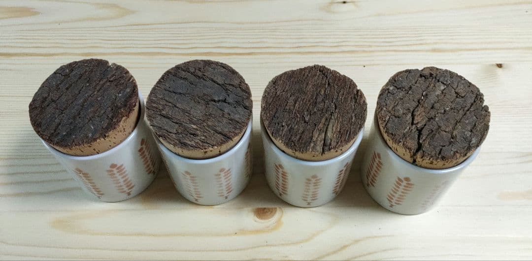 【新品未使用】倉敷意匠計画室　コルク蓋のキャニスター4個セット 小物入れ