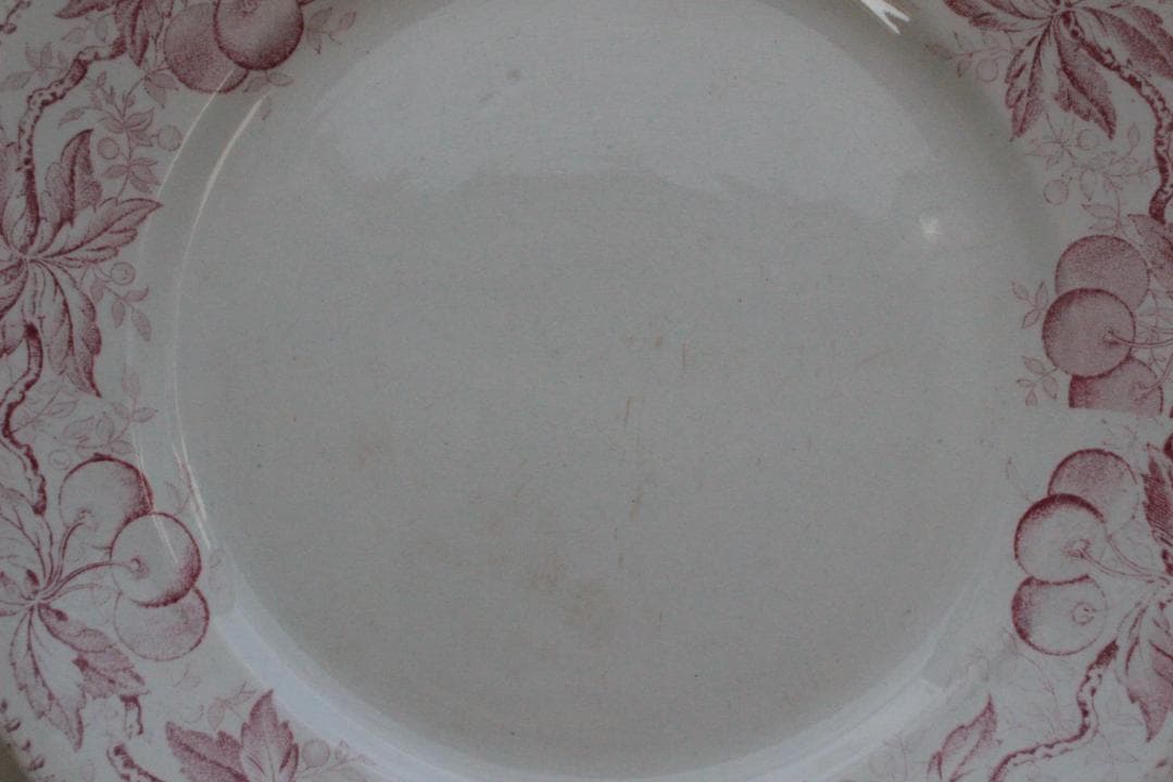 【C】バドンヴィレーさくらんぼのデザートプレートフランスアンティーク