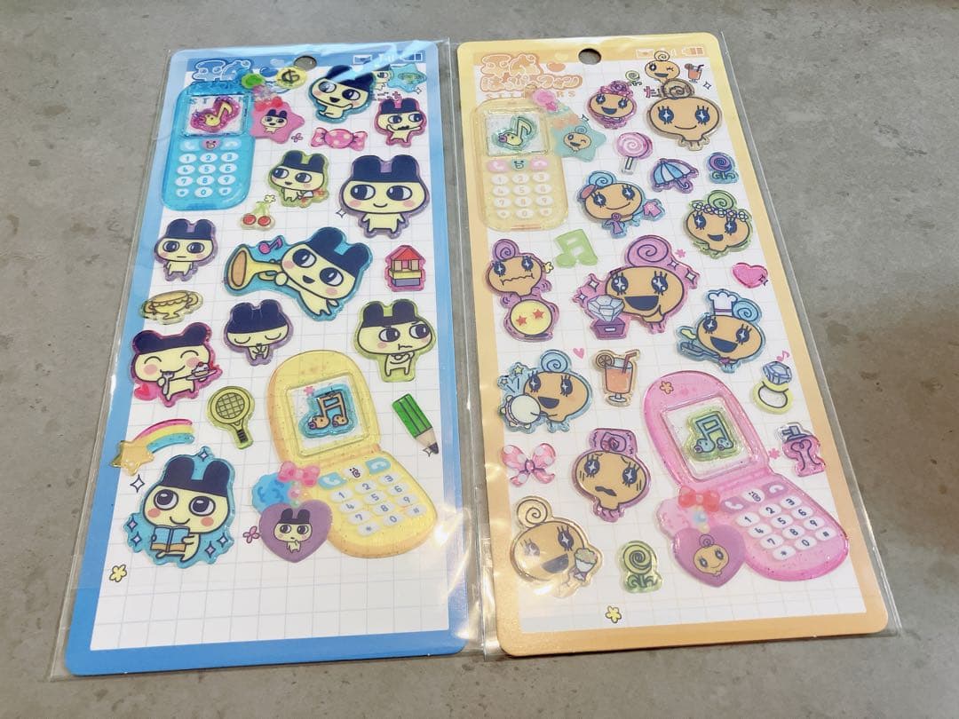 【正規品】平成はっぴーフォン　エポキシステッカー たまごっち　5枚セット