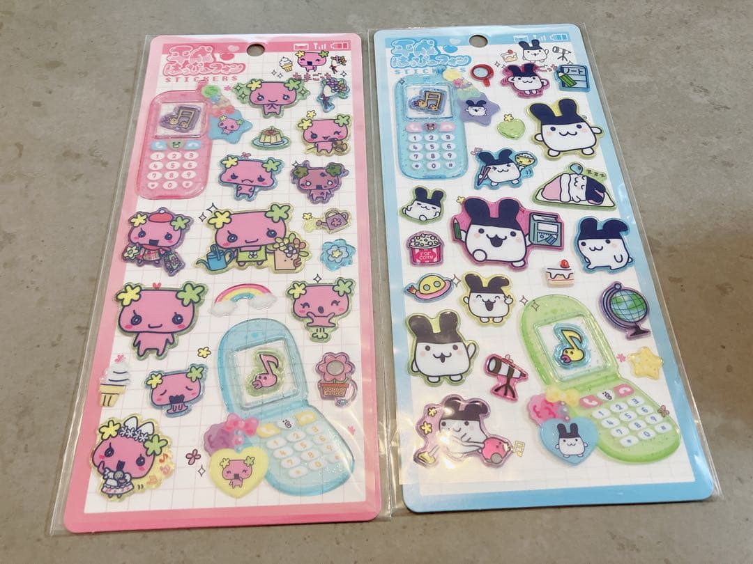 【正規品】平成はっぴーフォン　エポキシステッカー たまごっち　5枚セット