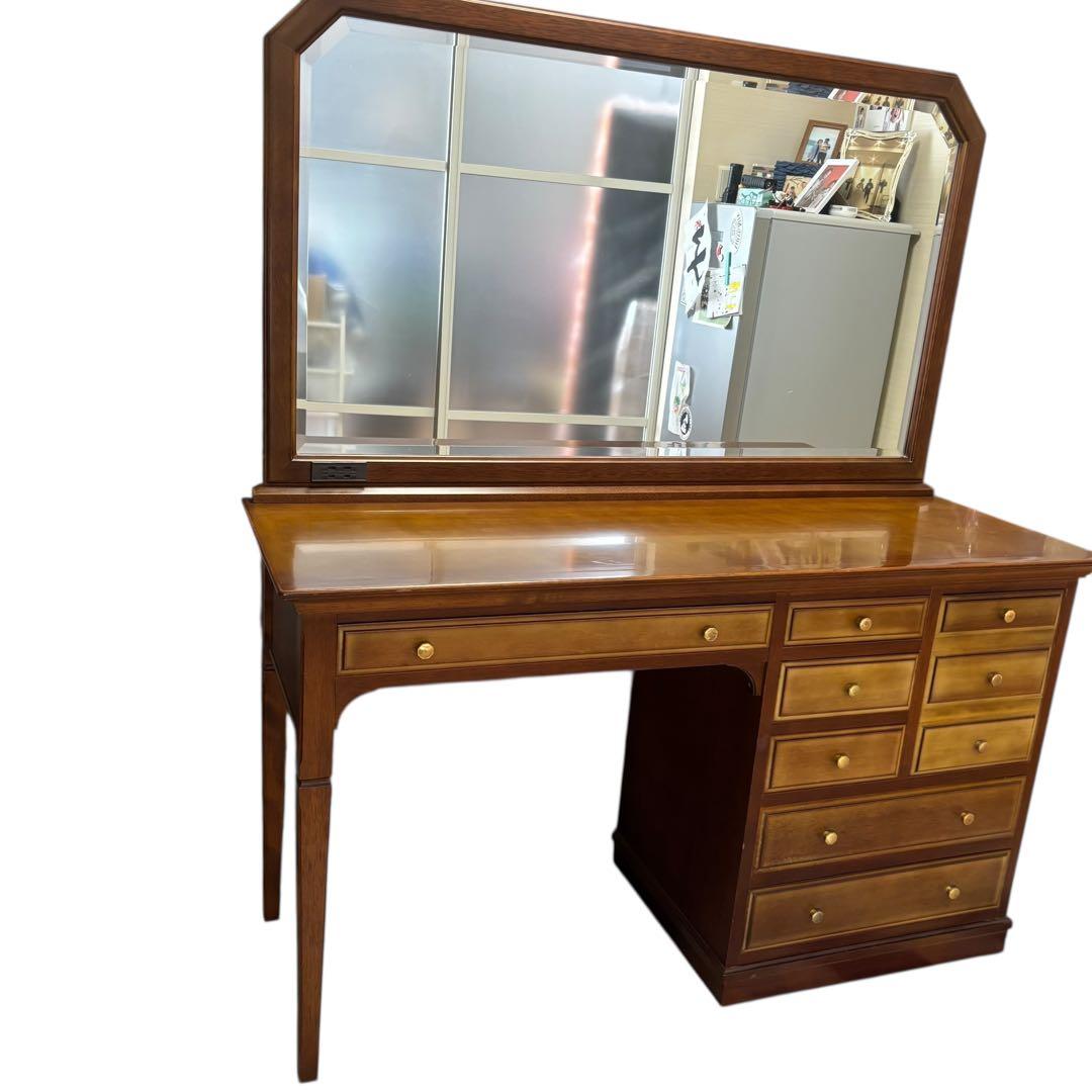 美品　maruni マルニ木工 ドレッサー 鏡台 天然木 レトロ 鏡台 高級家具