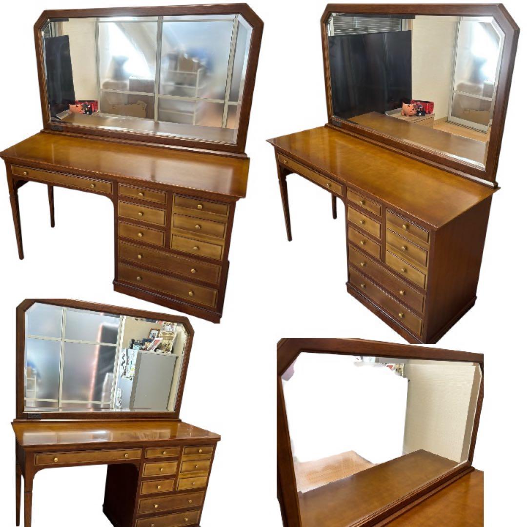 美品　maruni マルニ木工 ドレッサー 鏡台 天然木 レトロ 鏡台 高級家具