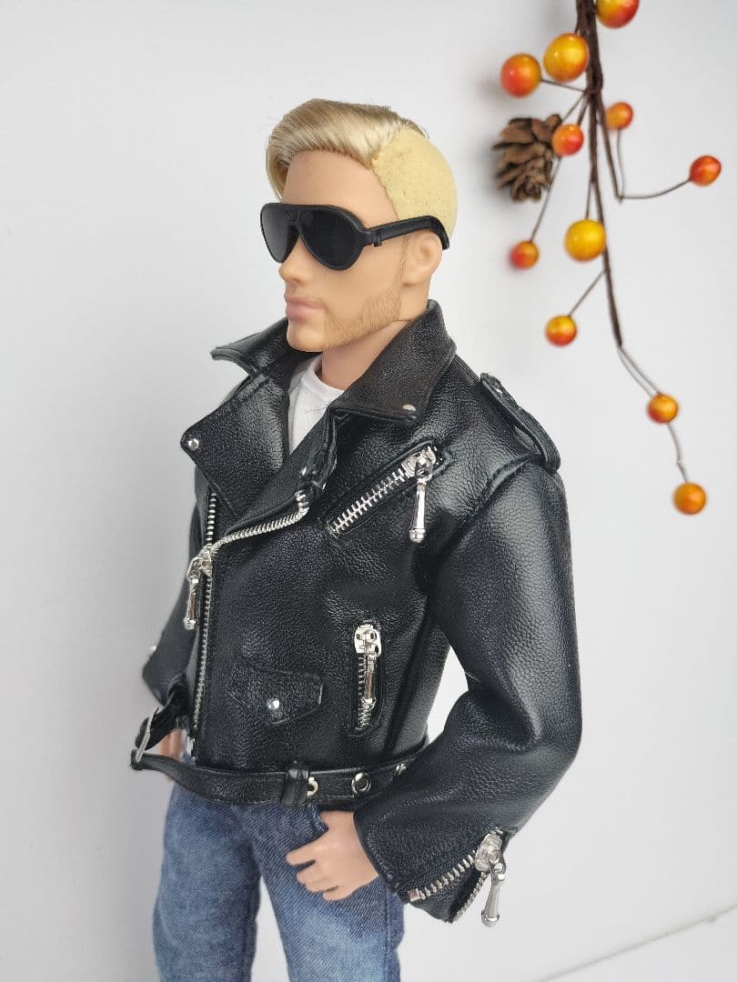 バイカージャケットケンサイズケンドールケン服ケン人形1/6ドール1/6服