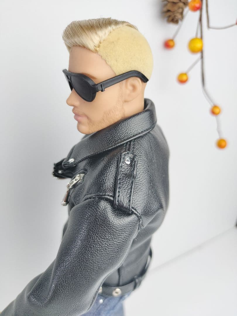 バイカージャケットケンサイズケンドールケン服ケン人形1/6ドール1/6服