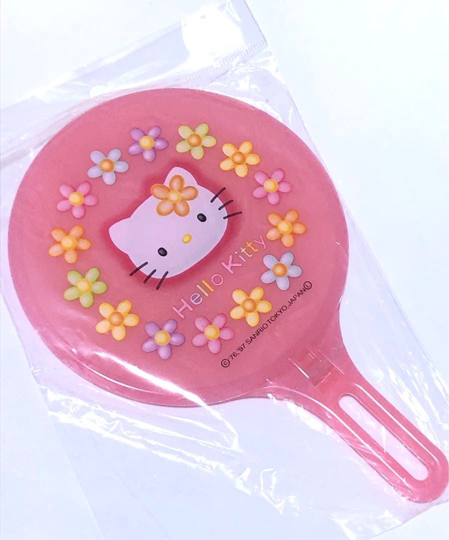 サンリオ　ハローキティ♡1997年製 　 希少　キティちゃん　折立　ハンドミラー