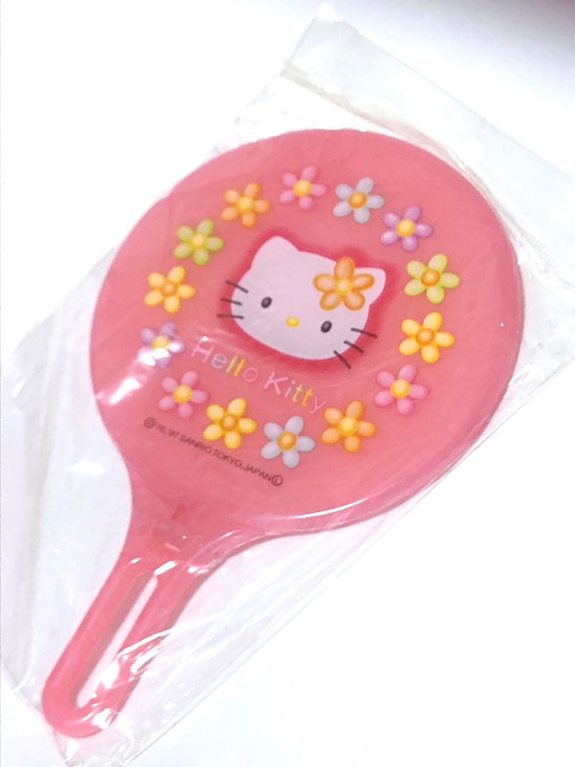 サンリオ　ハローキティ♡1997年製 　 希少　キティちゃん　折立　ハンドミラー