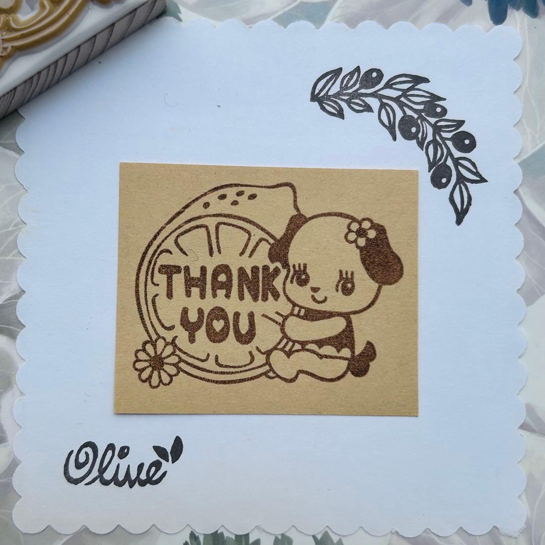 レトロうさぎ お祭り ありがとう 消しゴムはんこ