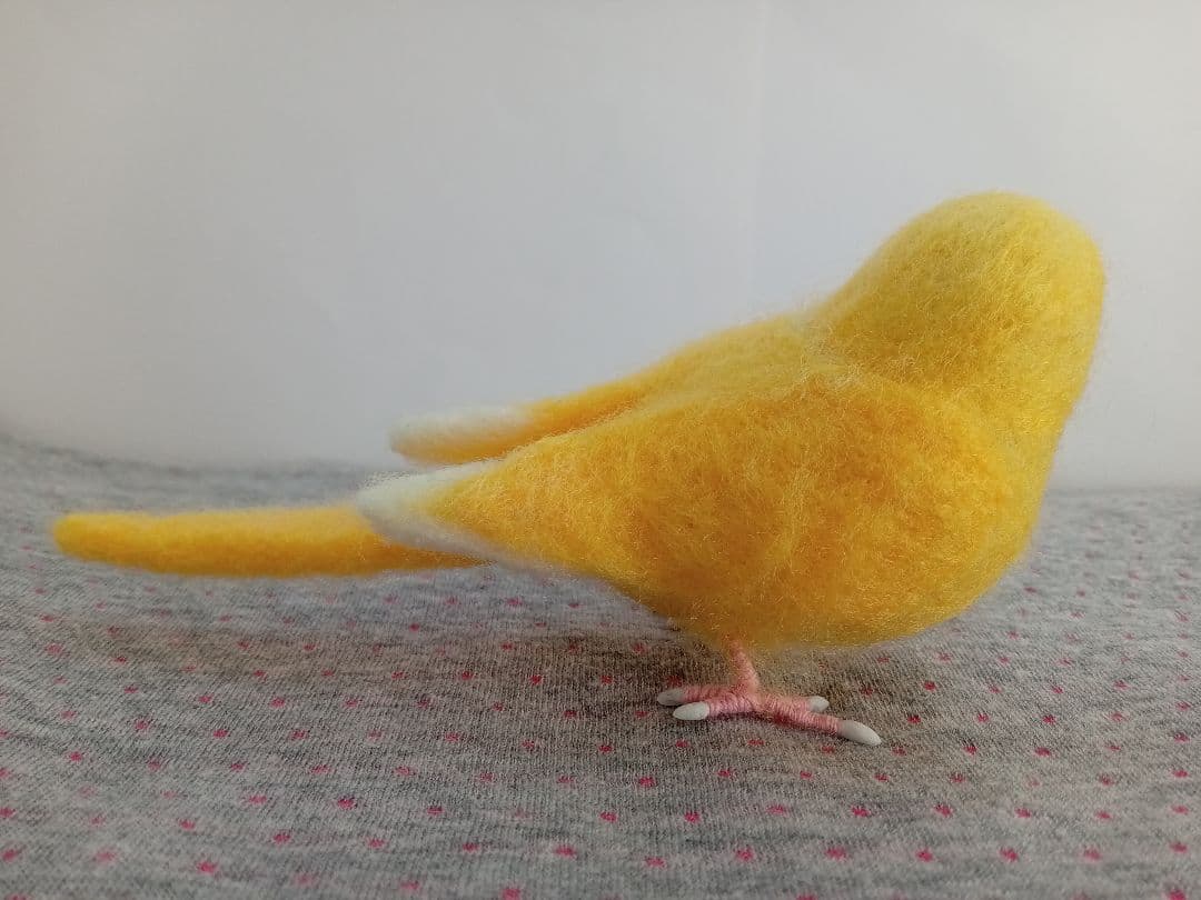 ゆかり様　華様　確認用　セキセイインコルチノーの置物　羊毛フェルト【確認用】