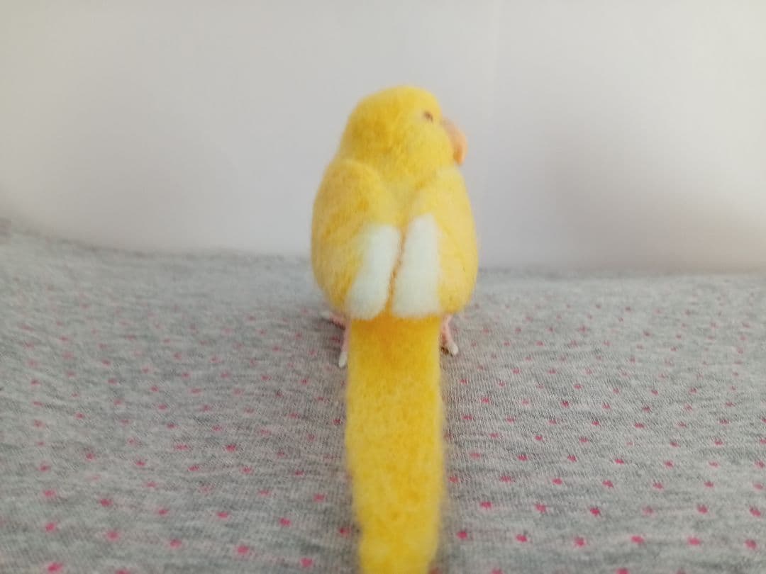 ゆかり様　華様　確認用　セキセイインコルチノーの置物　羊毛フェルト【確認用】