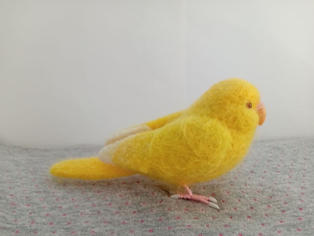 ゆかり様　華様　確認用　セキセイインコルチノーの置物　羊毛フェルト【確認用】