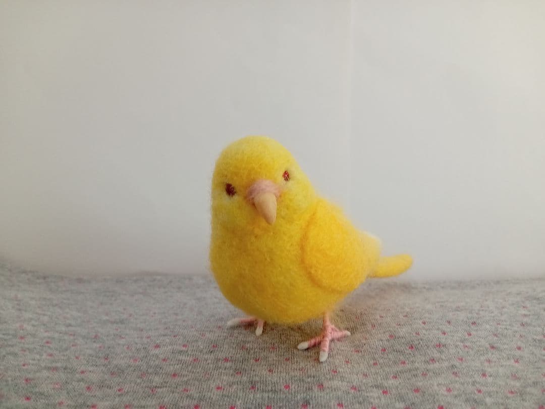 ゆかり様　華様　確認用　セキセイインコルチノーの置物　羊毛フェルト【確認用】