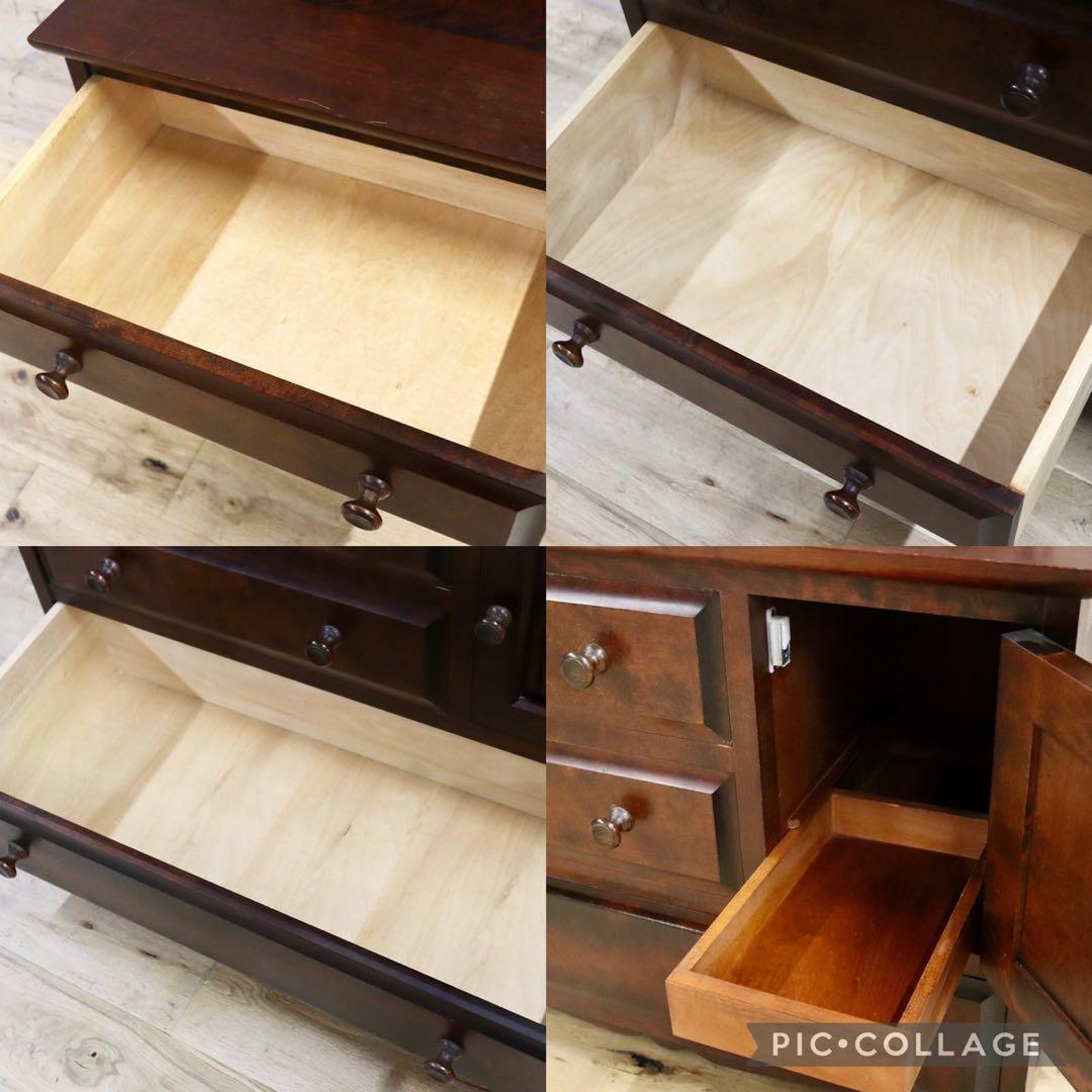 GMFK765○北海道民芸家具 ドレッサー 鏡台 化粧台 ミラー チェスト 整