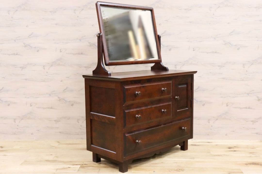 GMFK765○北海道民芸家具 ドレッサー 鏡台 化粧台 ミラー チェスト 整